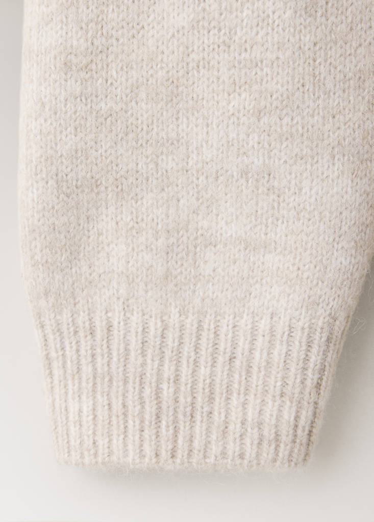 V-neck knitted cardigan — Light/Pastel Grey