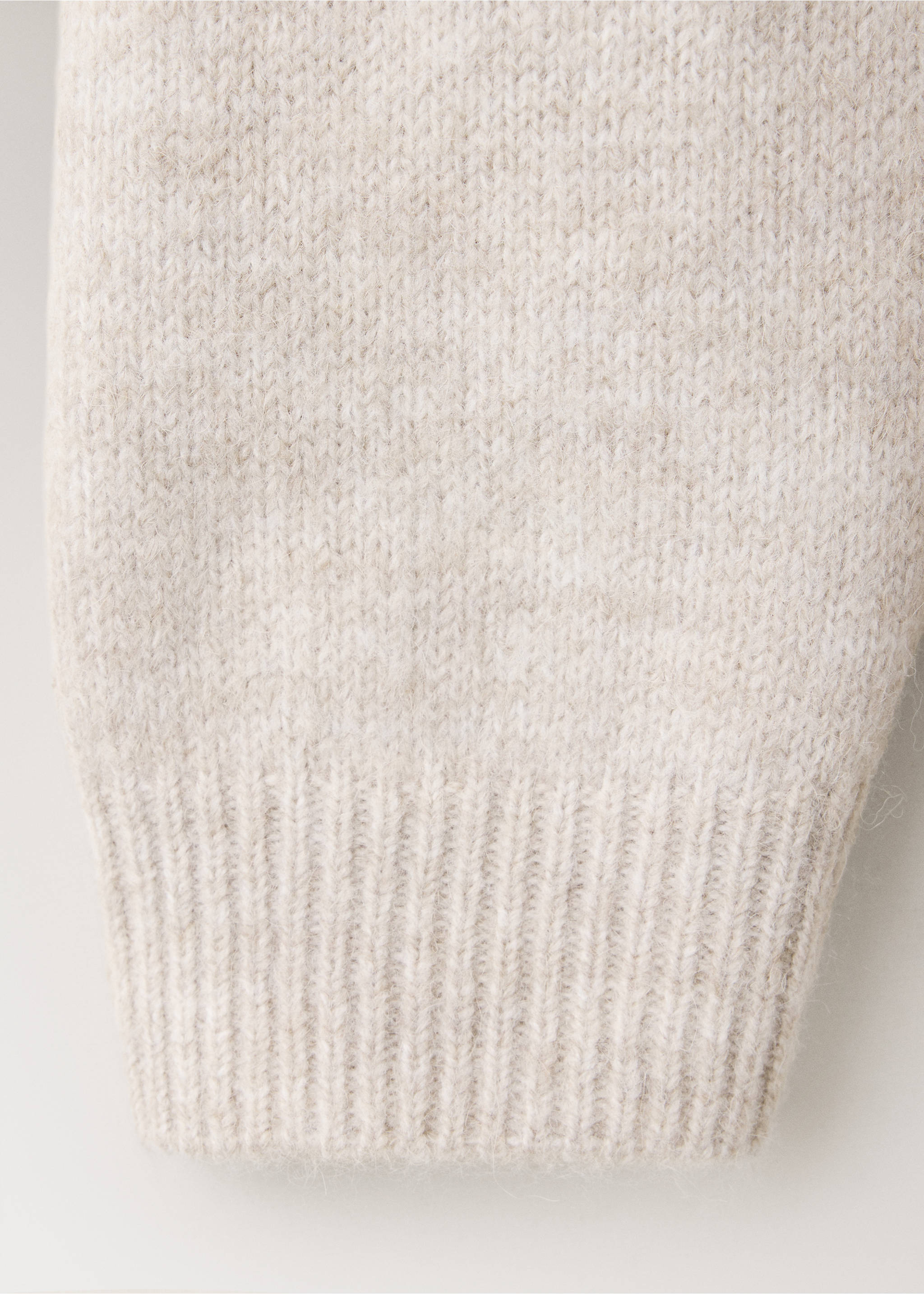 V-neck knitted cardigan - Details of the article 0, Light/Pastel Grey. Ref: 37071439-00.