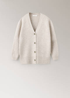V-neck knitted cardigan — Light/Pastel Grey 5