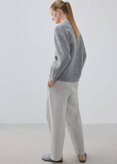 V-neck knitted cardigan — Grey 3
