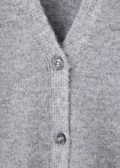 V-neck knitted cardigan — Grey 7