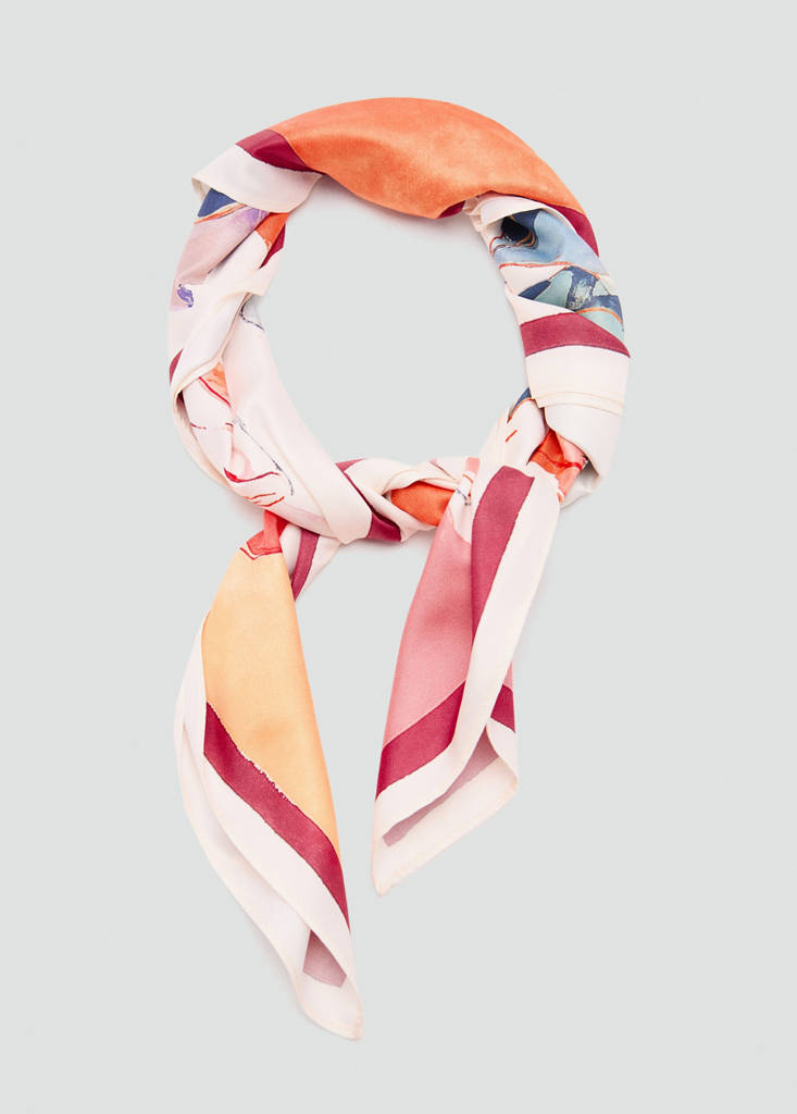 Floral print scarf — Pink