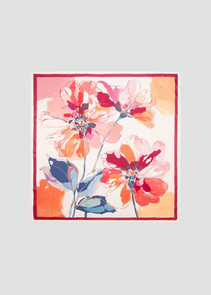 Floral print scarf — Pink