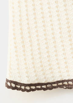 Crochet shorts with embroidered detail — Ecru 6
