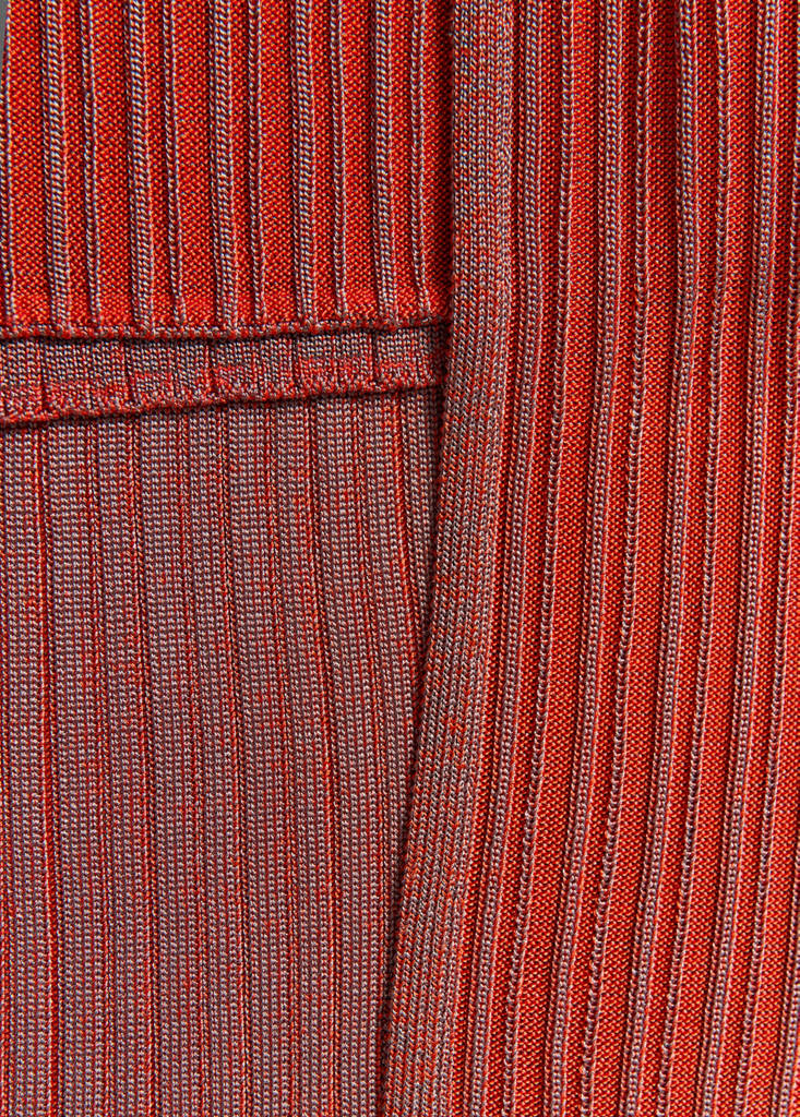 Ribbed layered skirt — Red