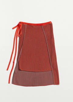 Ribbed layered skirt — Red 4