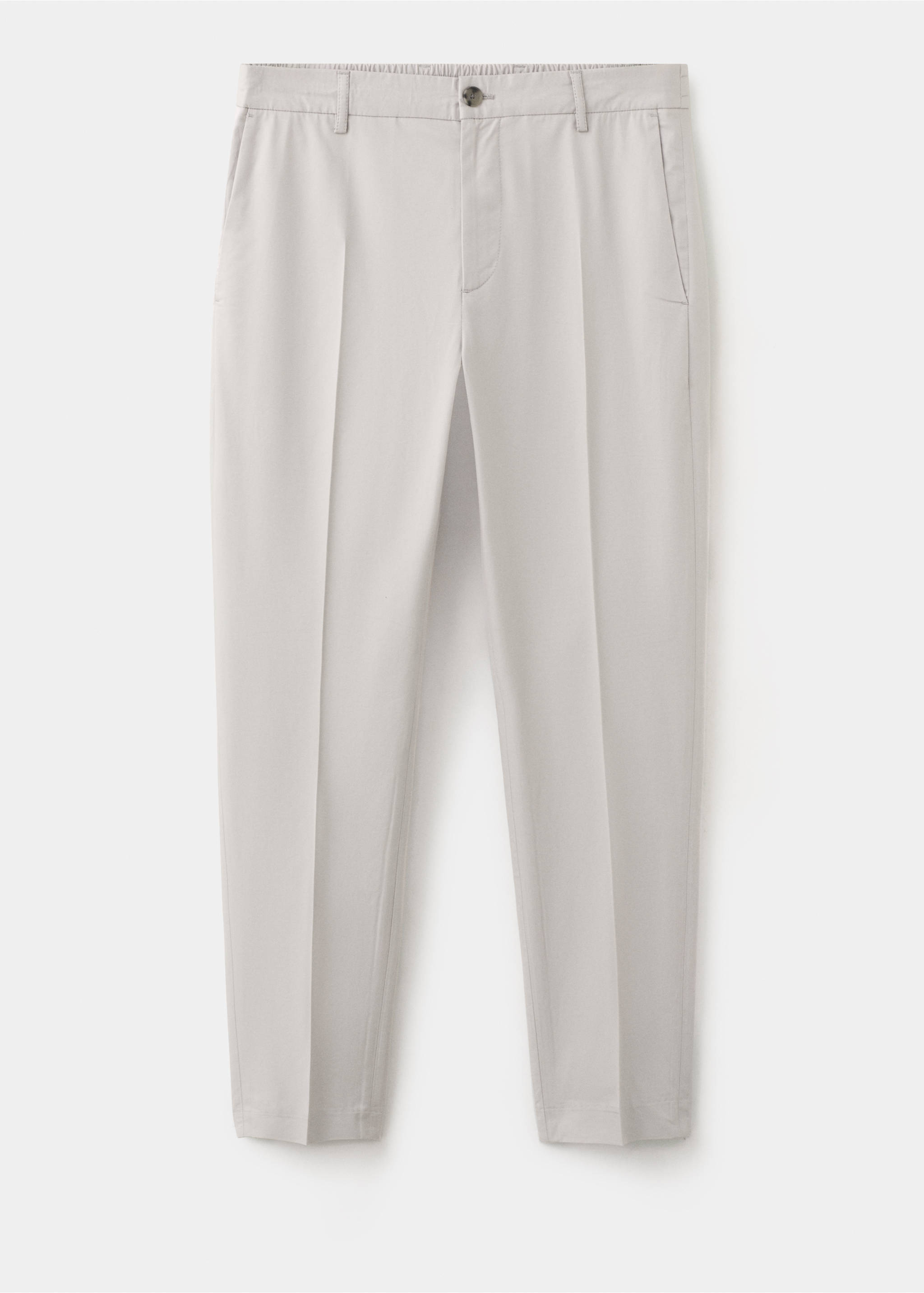 Pantalón slim fit mezcla algodón lyocell - Artículo sin modelo, Gris hielo. Ref: 37071448-00.