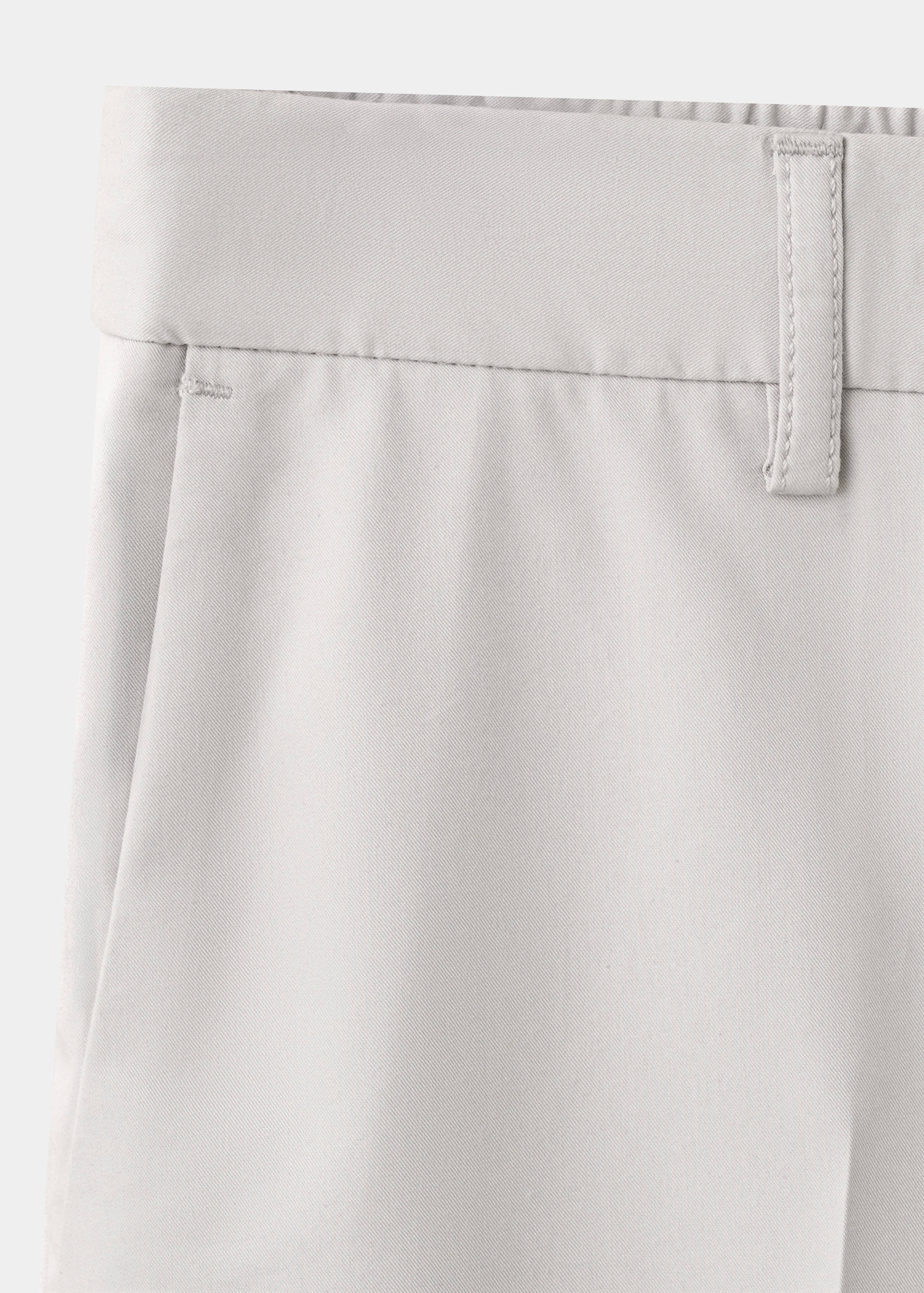 Cotton-blend slim-fit cropped trousers - Details of the article 0