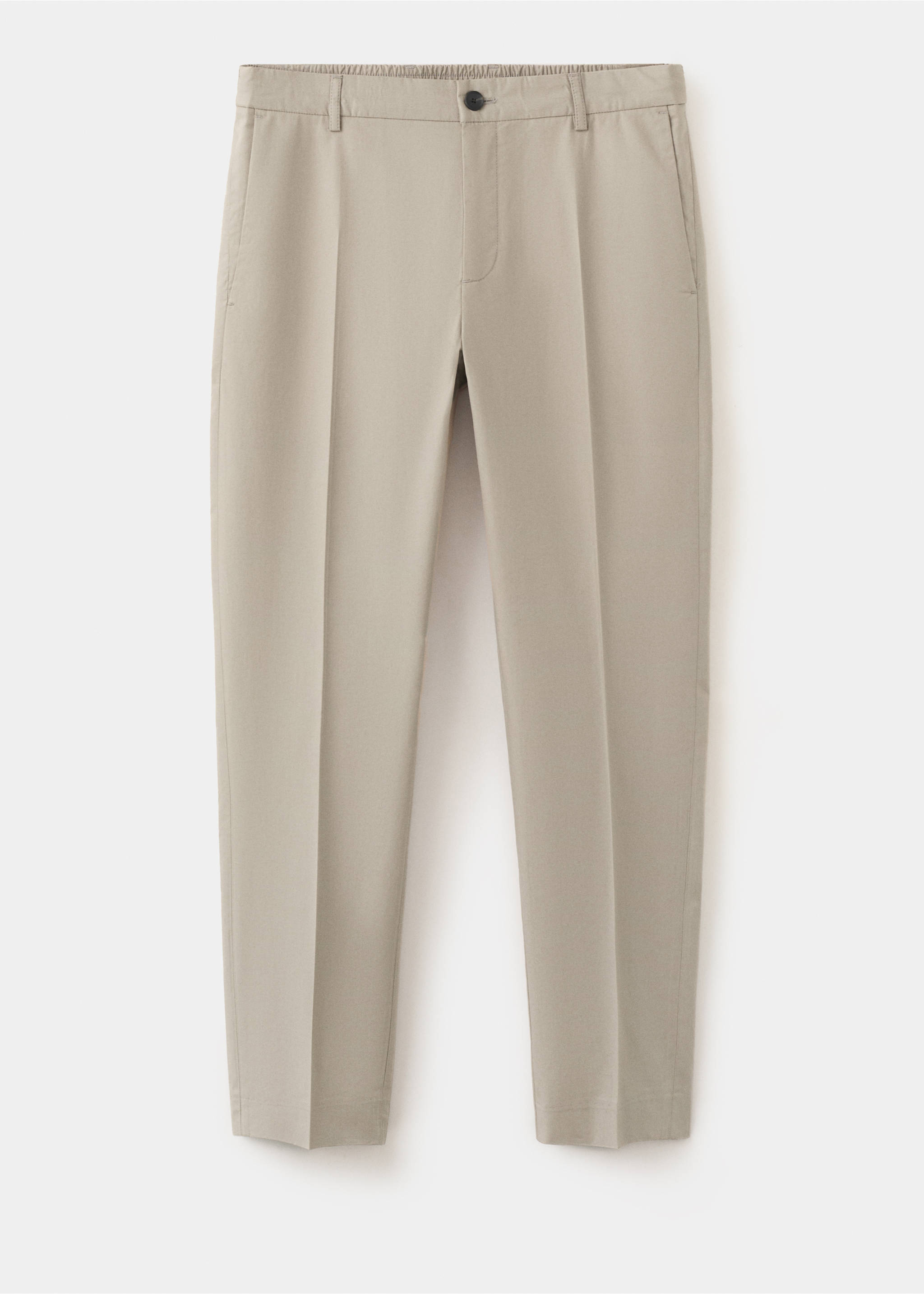 Pantalón slim fit cropped mezcla algodón - Artículo sin modelo, Marrón medio. Ref: 37071448-00.
