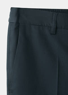 Slim fit cropped cotton blend trousers — Navy 9
