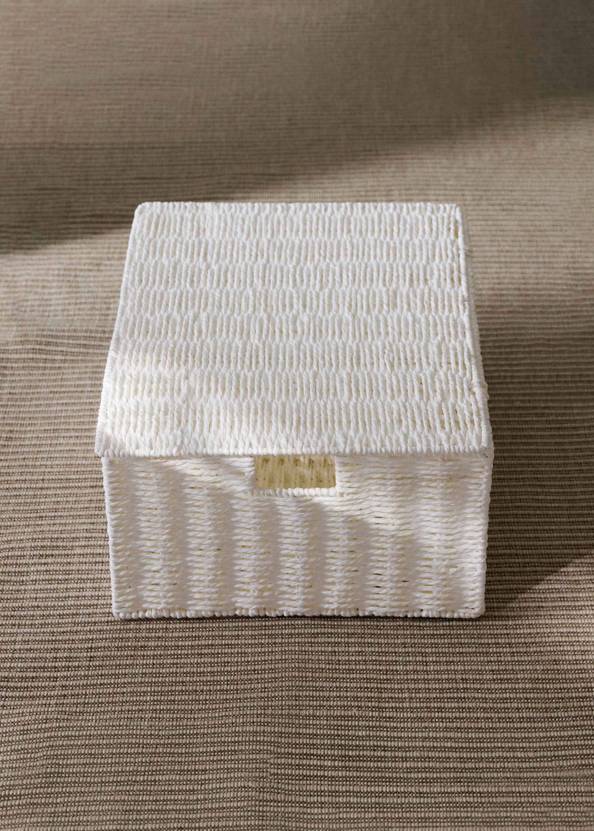 Medium-sized braided paper box - General plane