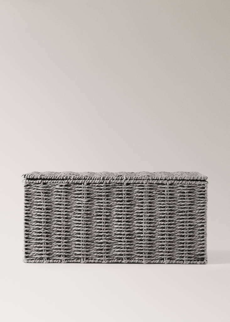 Medium braided paper box — Grey