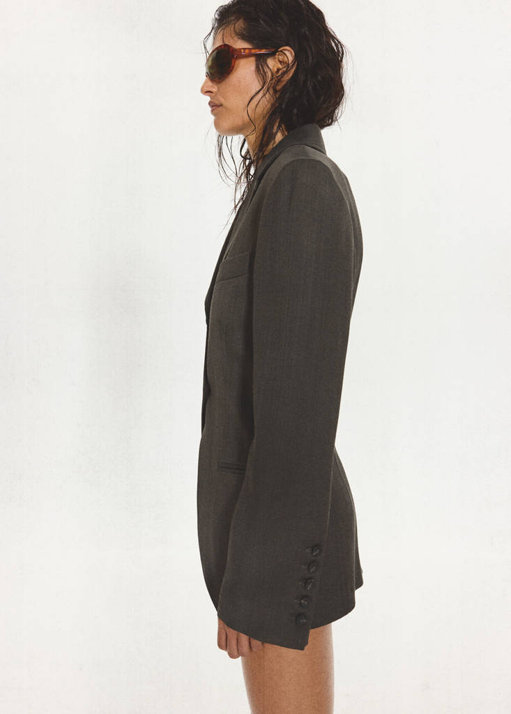 Fitted waist jacket — Black