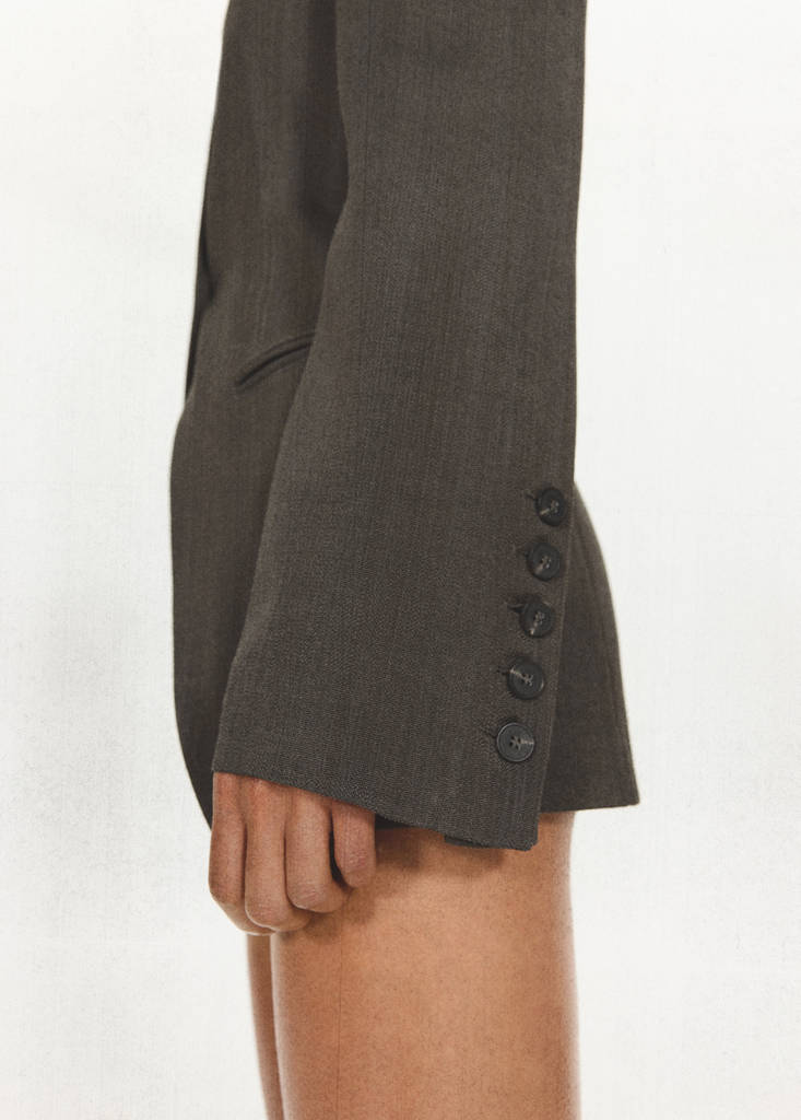 Fitted waist jacket — Black