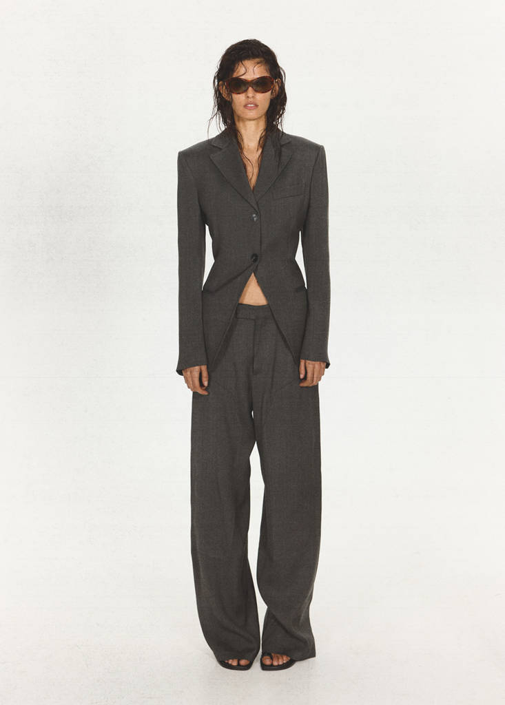 Fitted waist jacket — Black