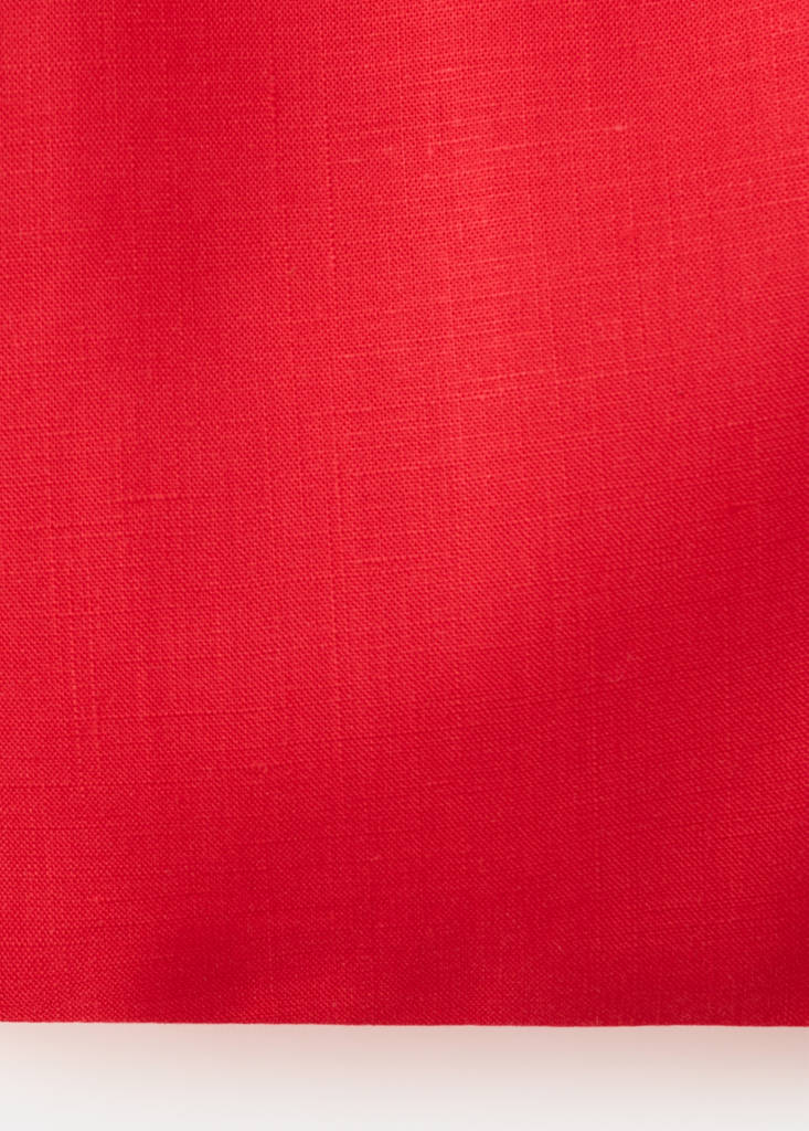 Linen crop top — Red