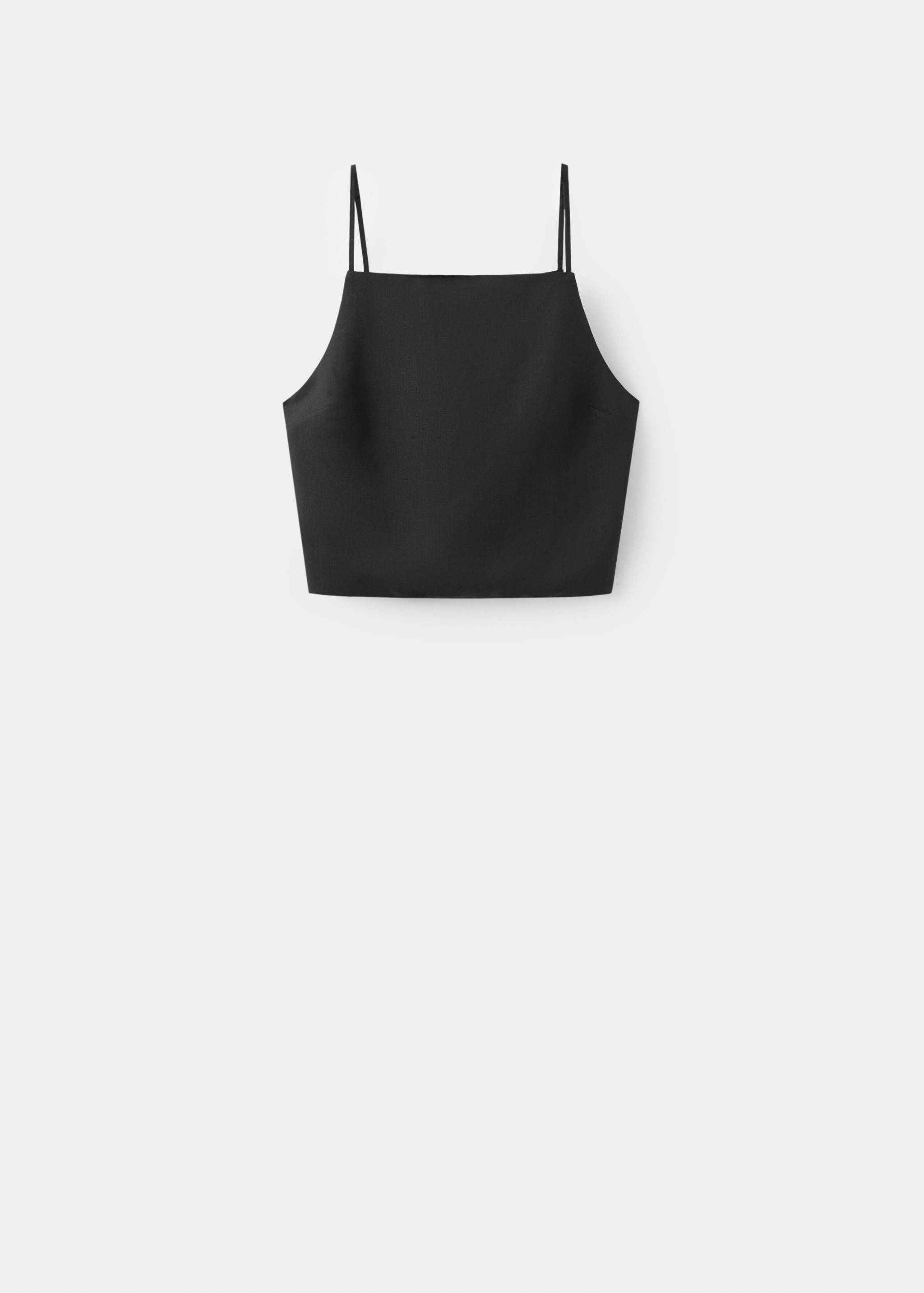 Linen crop top - Article without model