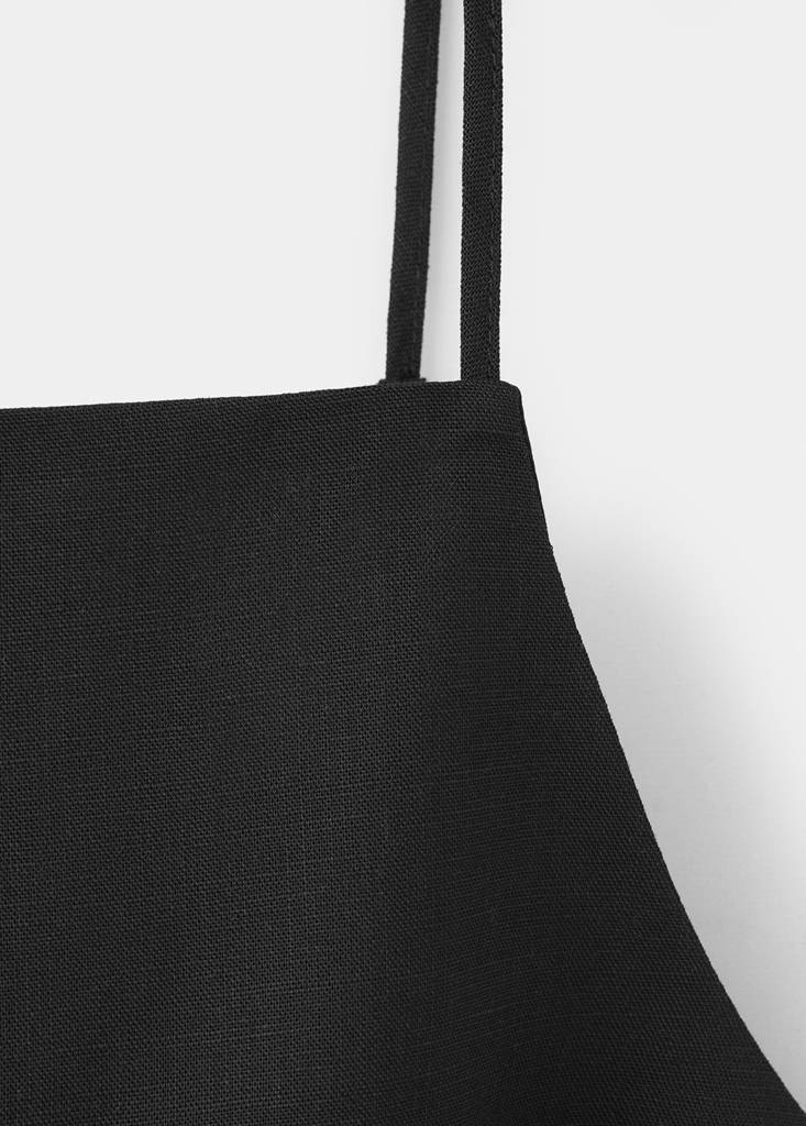 Linen crop top — Black