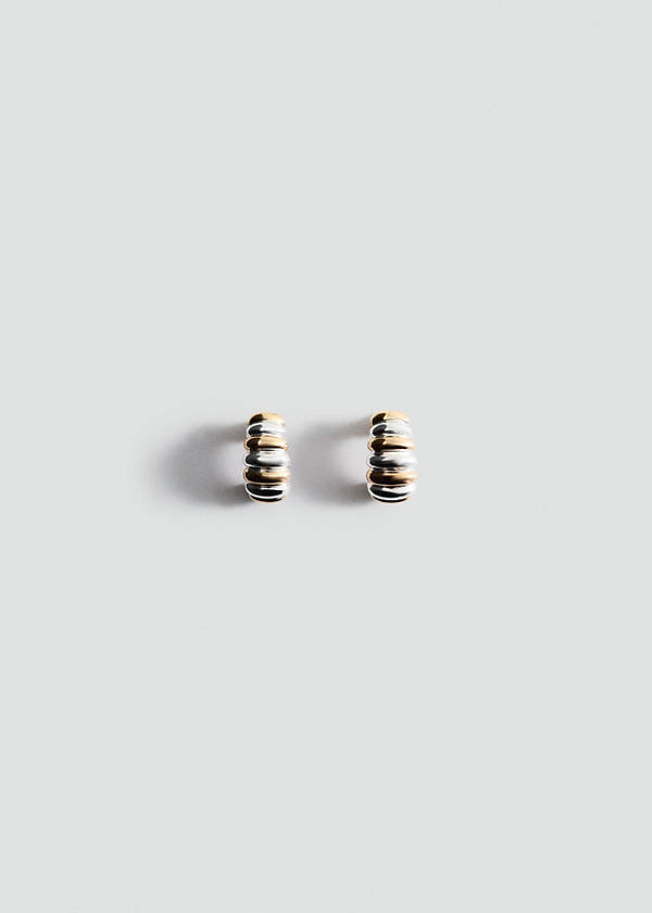 Two-tone earrings — Gold