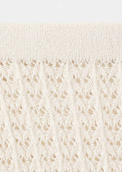 Short crochet cotton skirt — Ecru 7