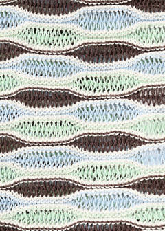Wavy stripe knit shorts — Sky Blue 8