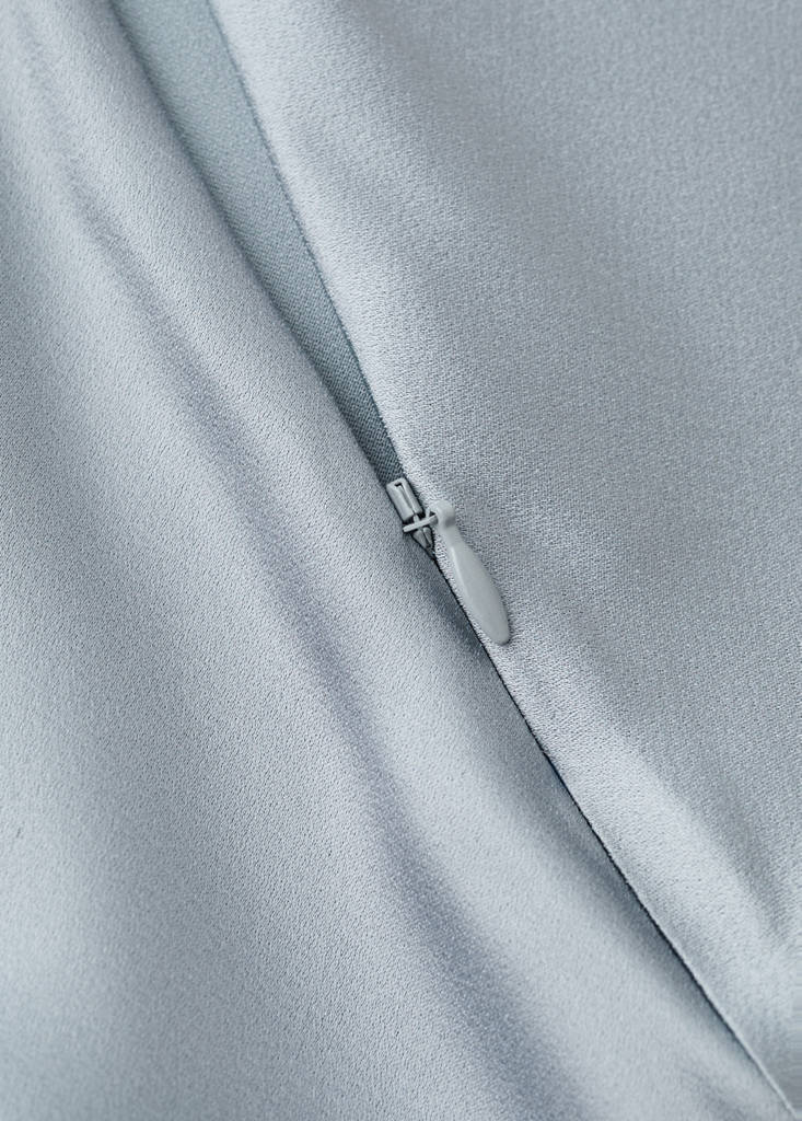 Satin maxi-skirt — Silver