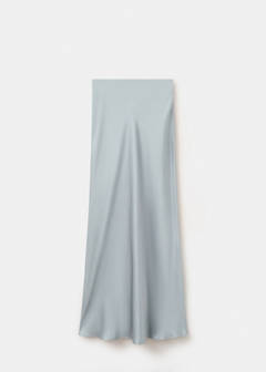 Satin maxi-skirt — Silver 4