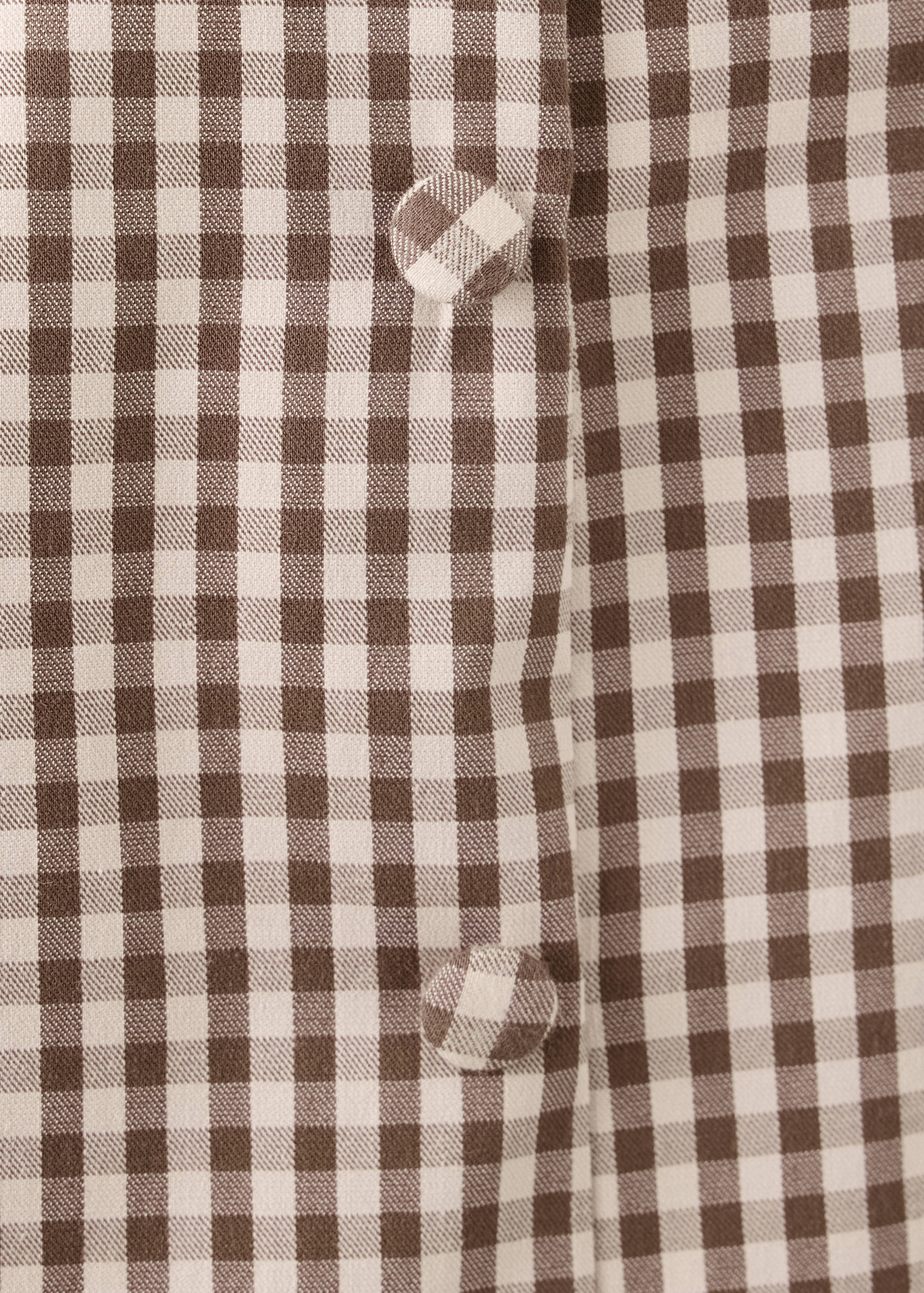 Gingham check button top - Details of the article 0