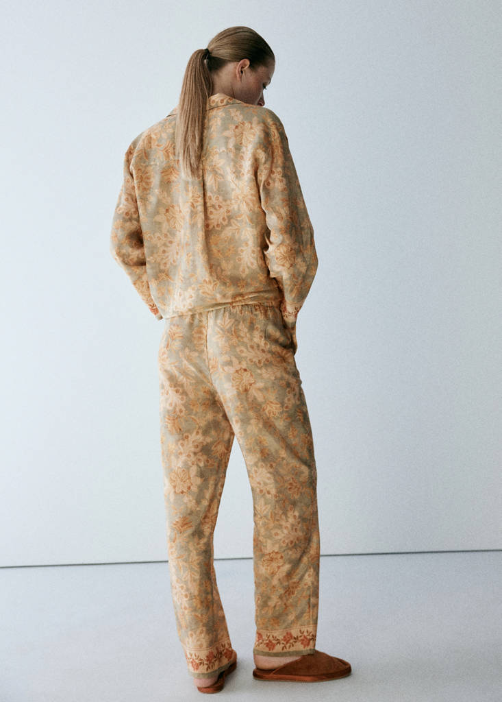 Floral print trousers — Green