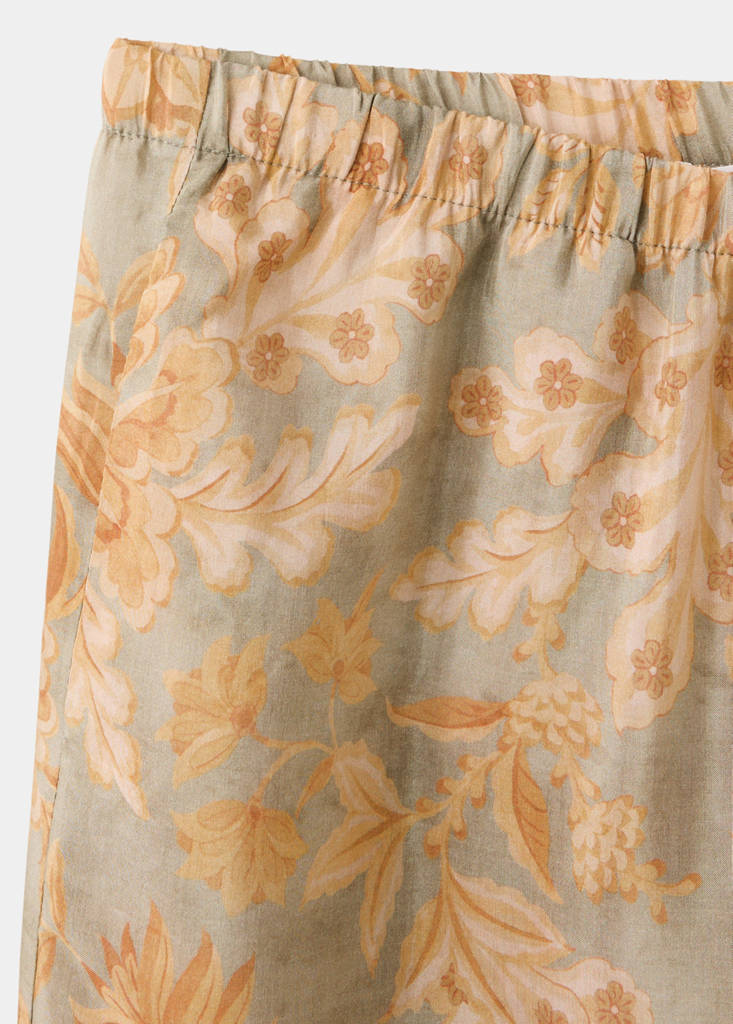 Floral print trousers — Green