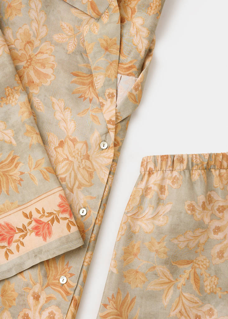 Floral print trousers — Green