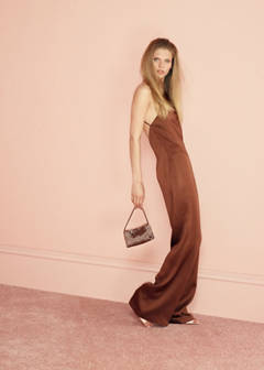 Crystal clutch bag — Brown 2