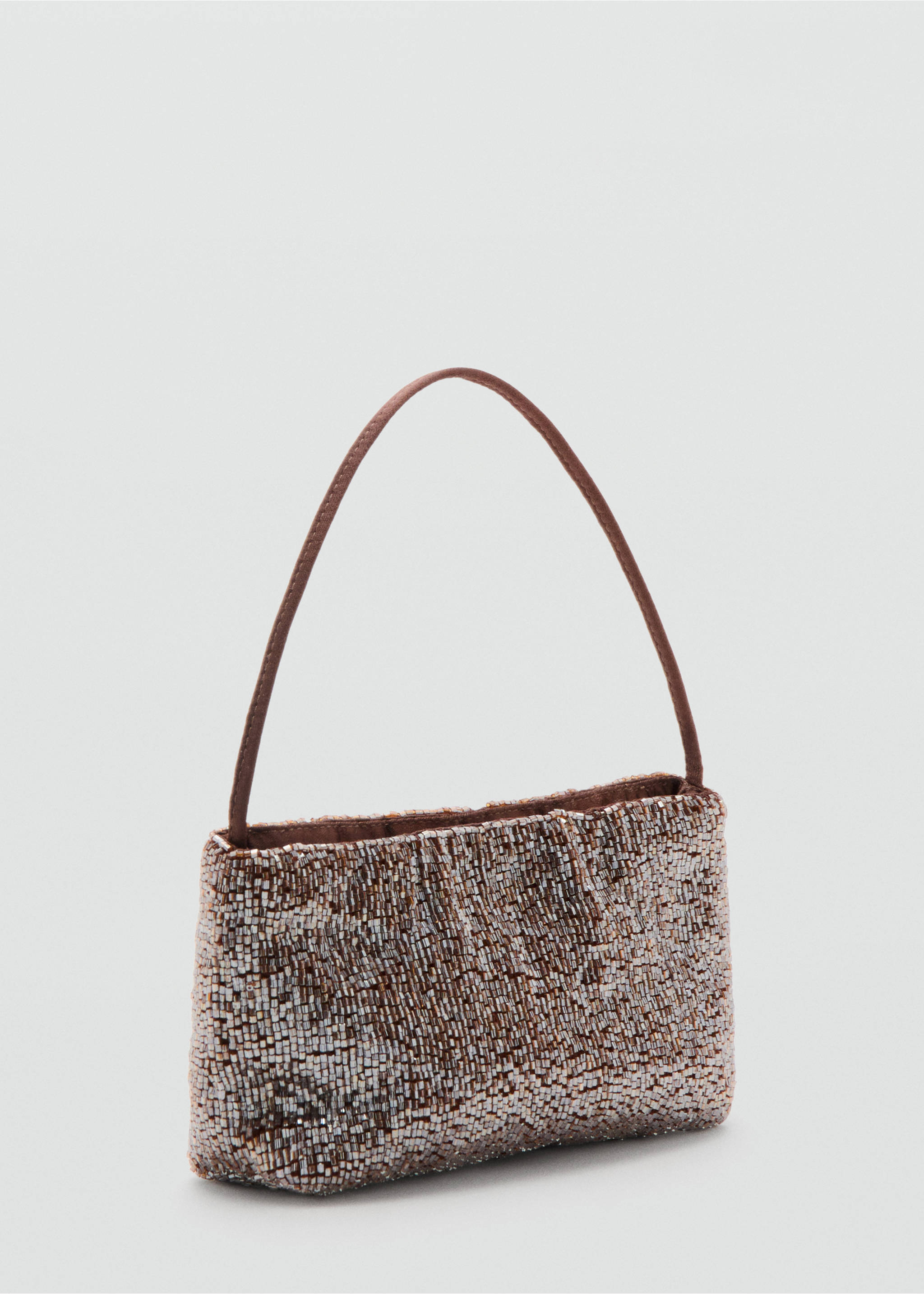 Borsa a mano cristalli - Piano medio, Marrone. Ref: 37071462-00.