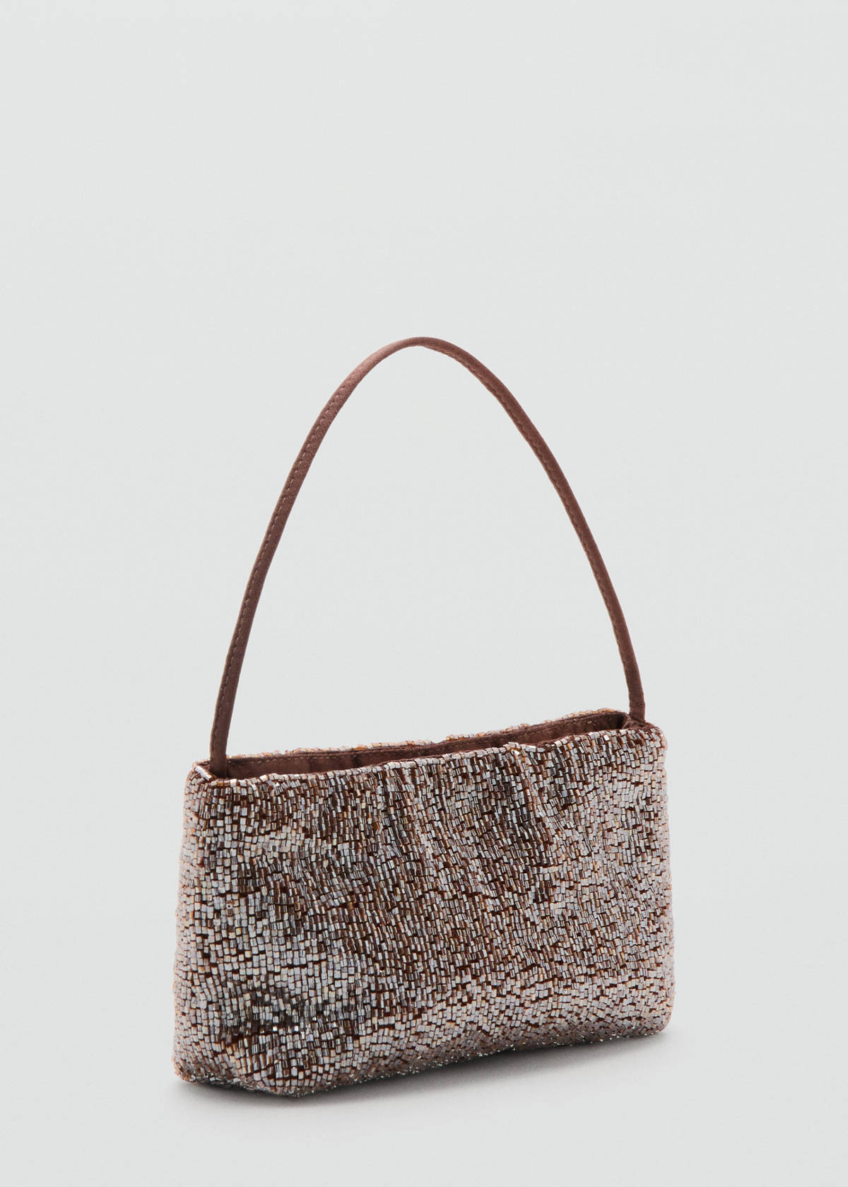 Crystal clutch bag — Brown