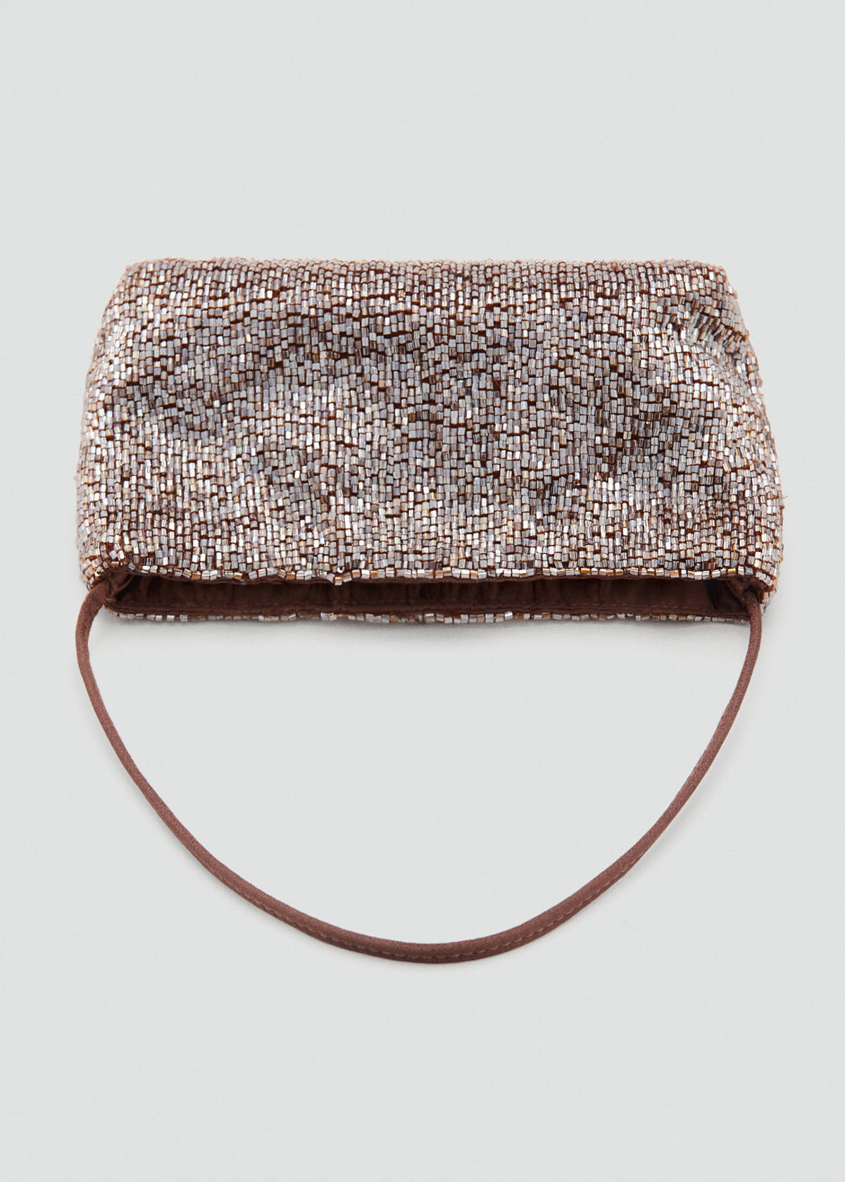 Crystal clutch bag — Brown