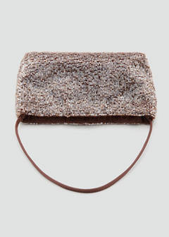 Crystal clutch bag — Brown 5