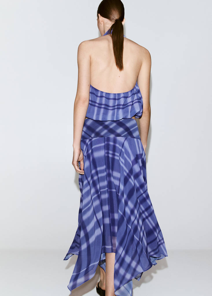 Long flared skirt — Blue