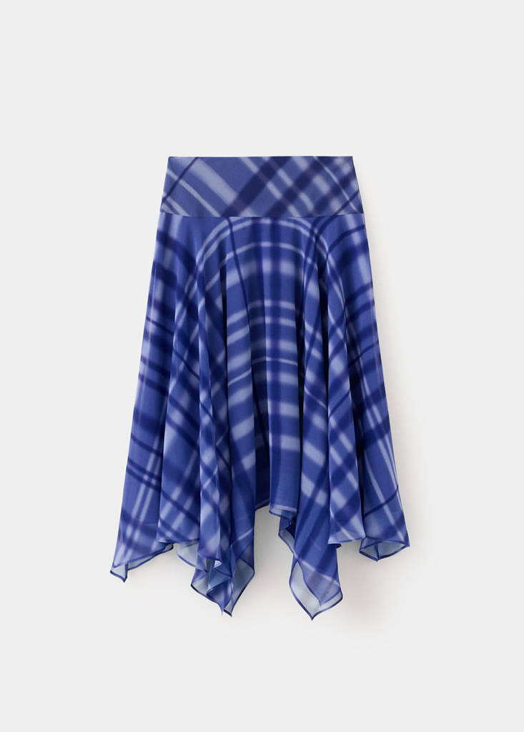 Long flared skirt — Blue