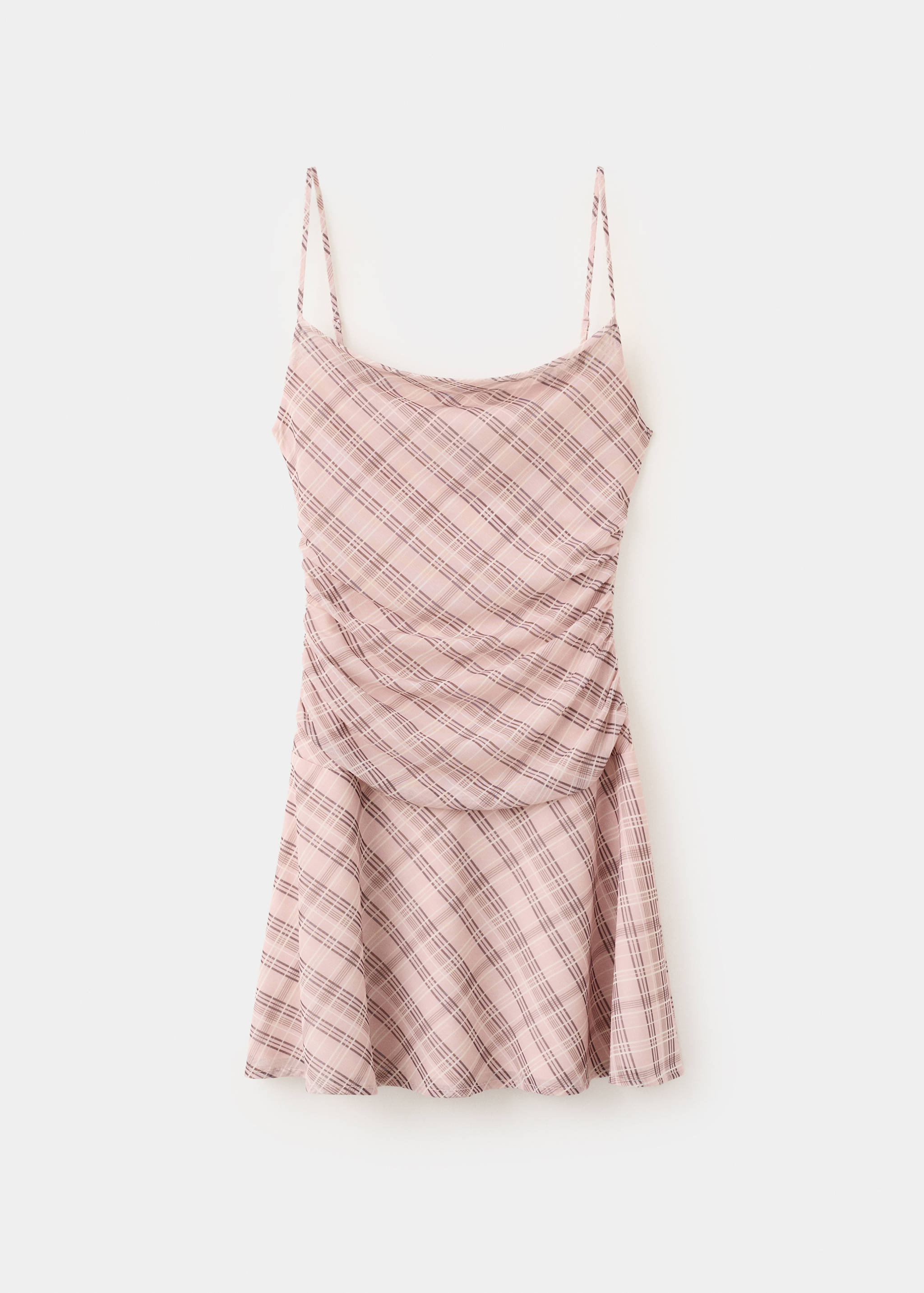 Gathered check dress - Article without model