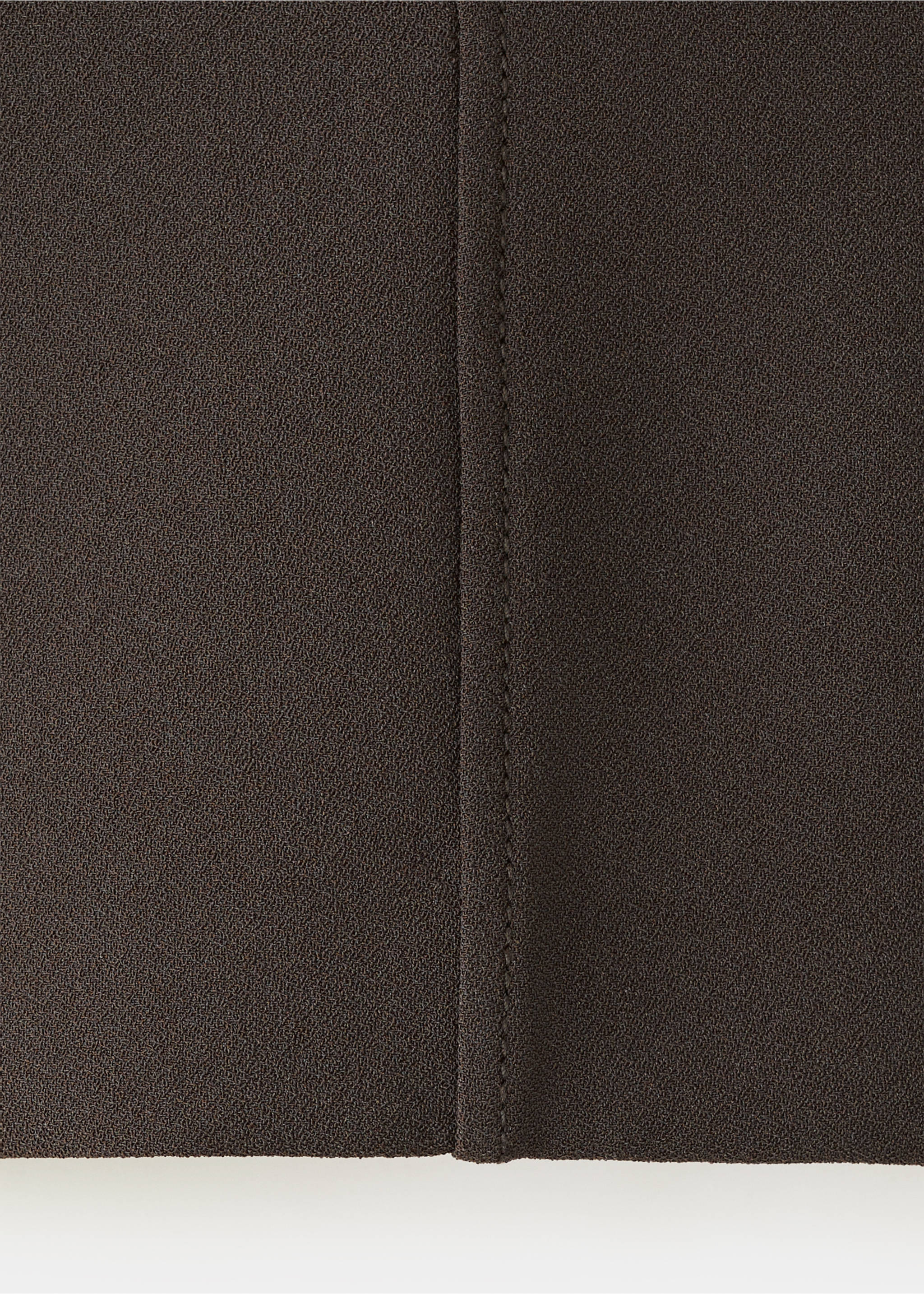 Plain short tab-top curtains - Details of the article 8, Chocolate. Ref: 37071466-00.