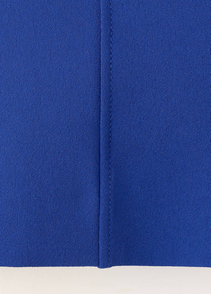 High-waisted stitched shorts — Blue