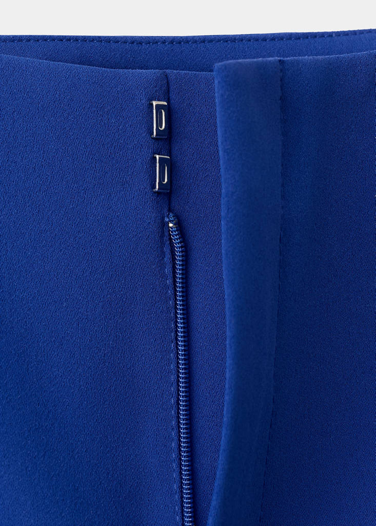 High-waisted stitched shorts — Blue