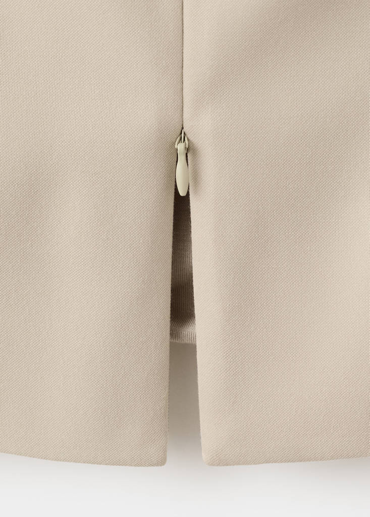 Zipper fitted waistcoat — Sand