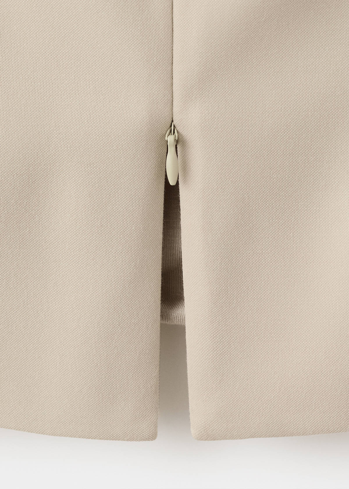 Zipper fitted waistcoat — Sand