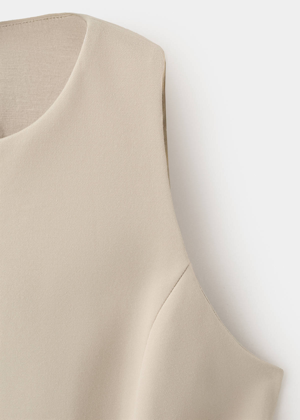 Zipper fitted waistcoat — Sand