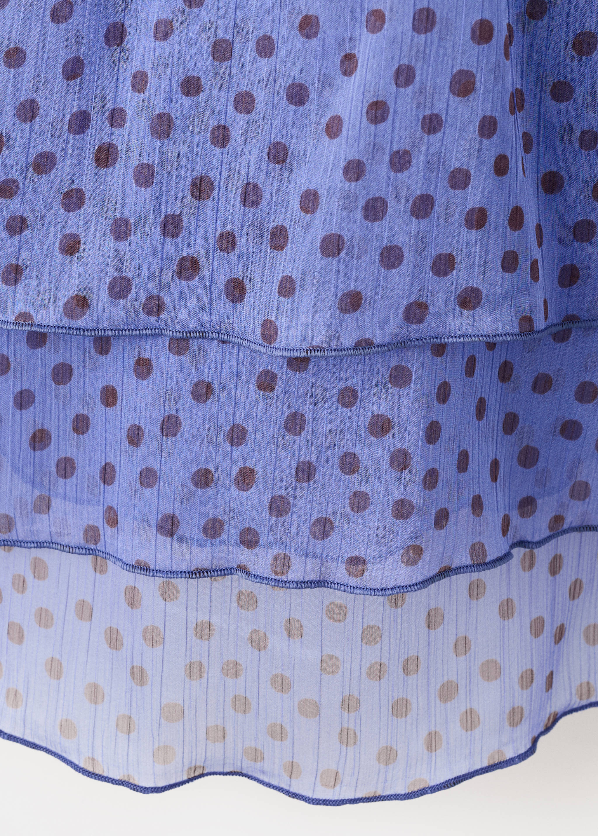 Polka-dot blouse with draped collar - Details of the article 8