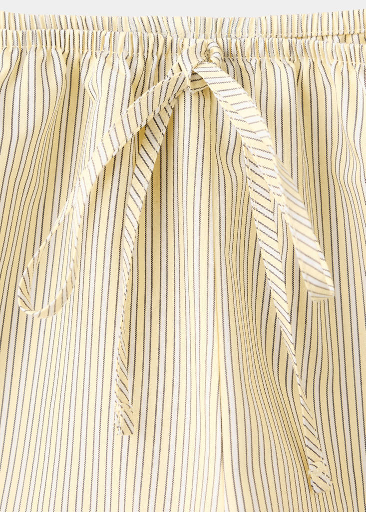 Striped lace shorts — Pastel Yellow