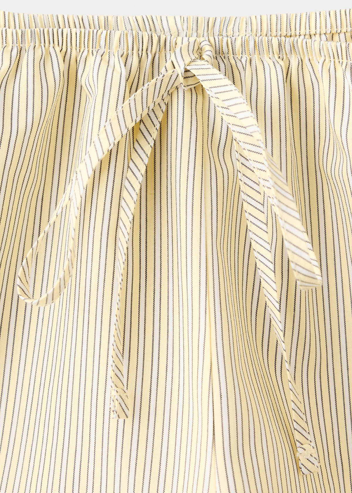 Striped lace shorts — Pastel Yellow