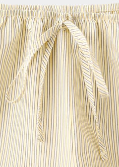 Striped lace shorts — Pastel Yellow 7
