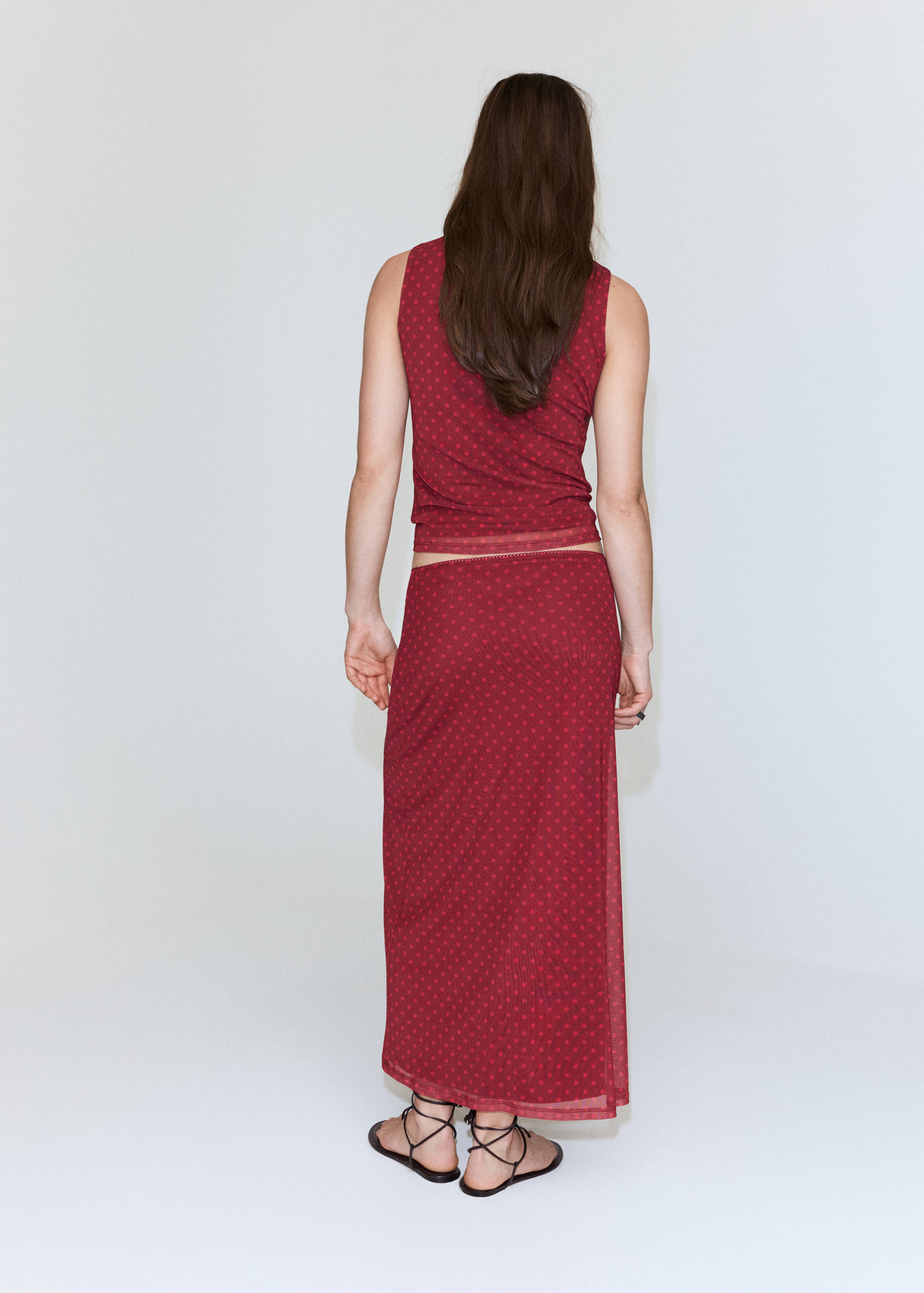 Polka dot tulle skirt - Reverse of the article